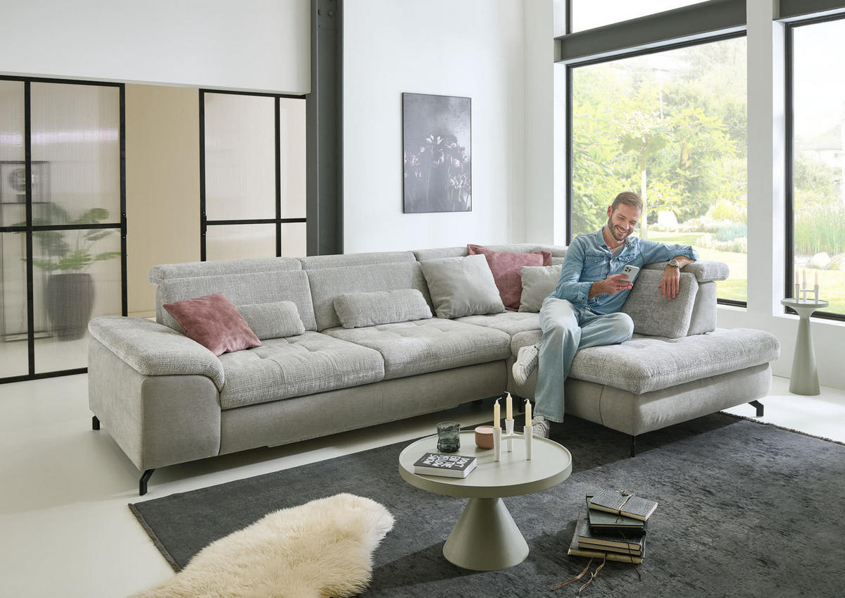 UGAONA GARNITURA siva  - siva/bež, Moderno, tekstil - Beldomo Comfort