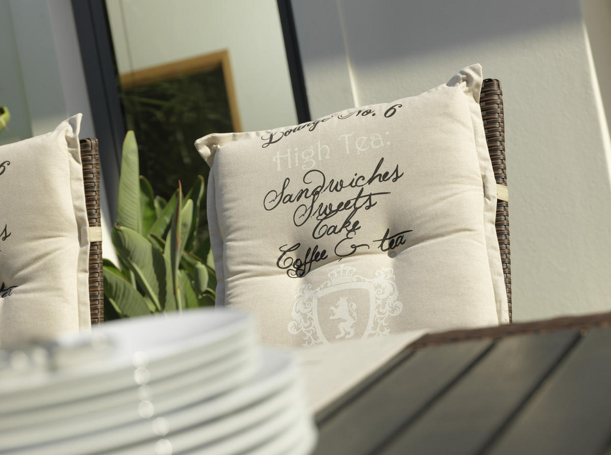 SZÉKPÁRNA natúr felirat  - natúr, Design, textil (50/7/100cm)
