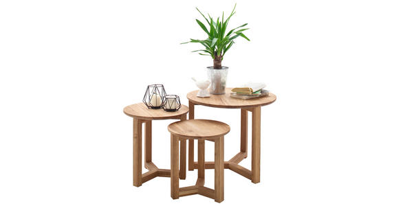 COUCHTISCHSET in Holz 30-50/30-50/32-42 cm  - Eichefarben/Naturfarben, MODERN, Holz (30-50/30-50/32-42cm) - Xora