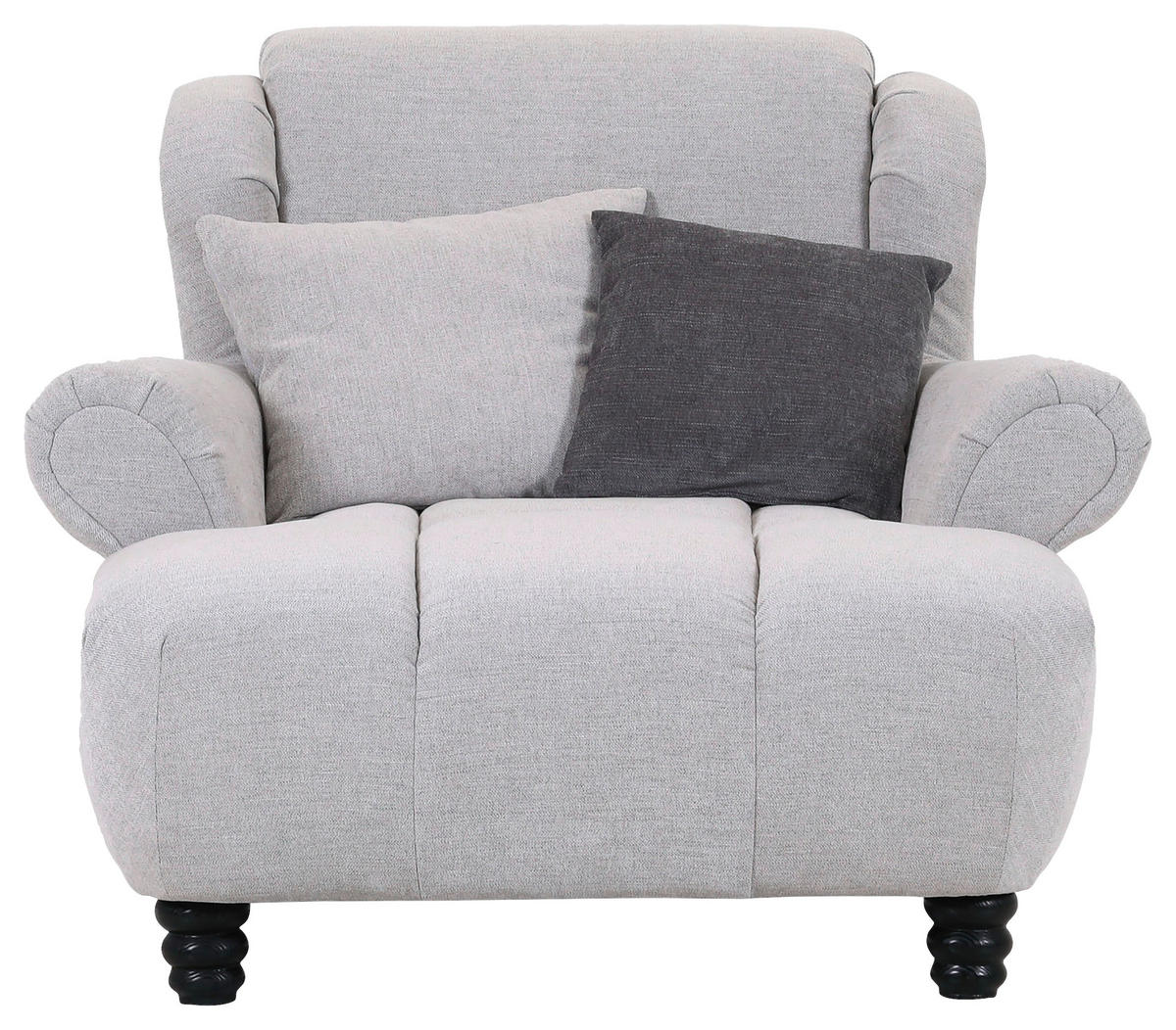 XXL-SESSEL - Anthrazit/Beige, KONVENTIONELL, Holz/Textil (125/100/140cm) - Carryhome