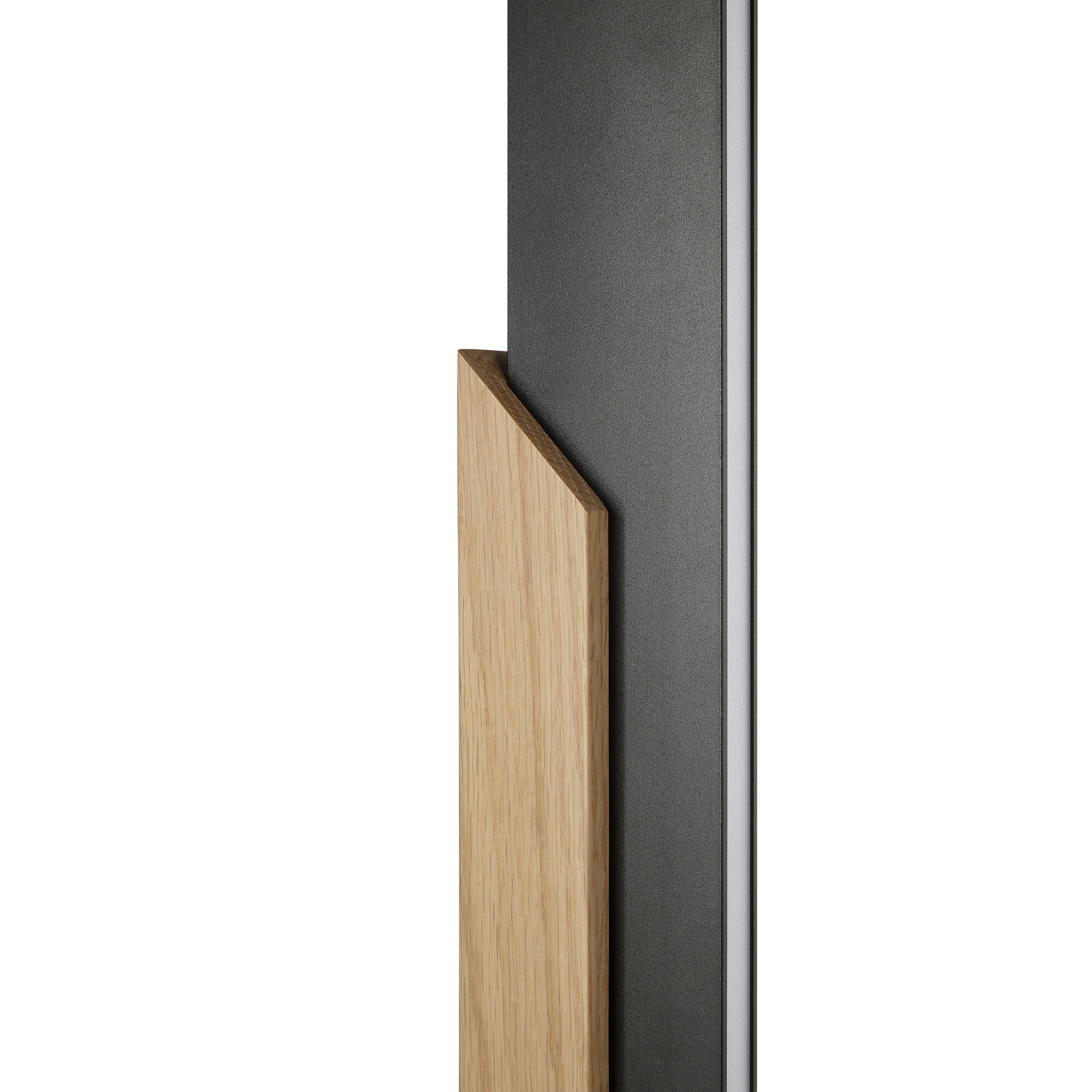 LED-STEHLEUCHTE 20/20/126 cm    - Eiche Bianco/Schwarz, Natur, Holz/Kunststoff (20/20/126cm)