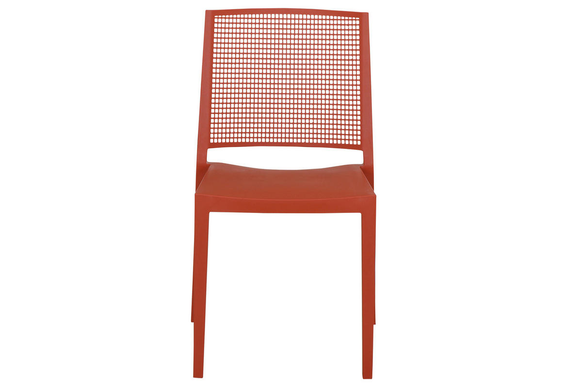 GARTENGARNITUR 5-teilig Stahl  - Rot, Basics, Kunststoff/Metall (80/80/80cm) - Siena Garden