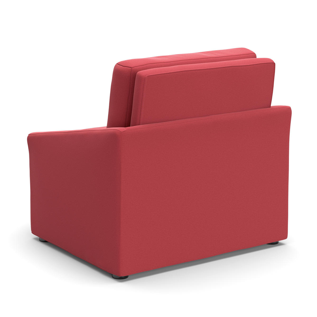 SCHLAFSESSEL RELAX BOX Mikrofaser Rot    - Beige/Rot, Basics, Kunststoff/Textil (108/86/96cm) - MID.YOU