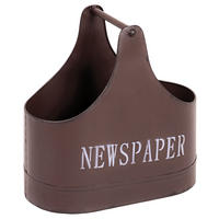 ZEITUNGSSTÄNDER  - Braun, Design, Metall (44/44/27cm)