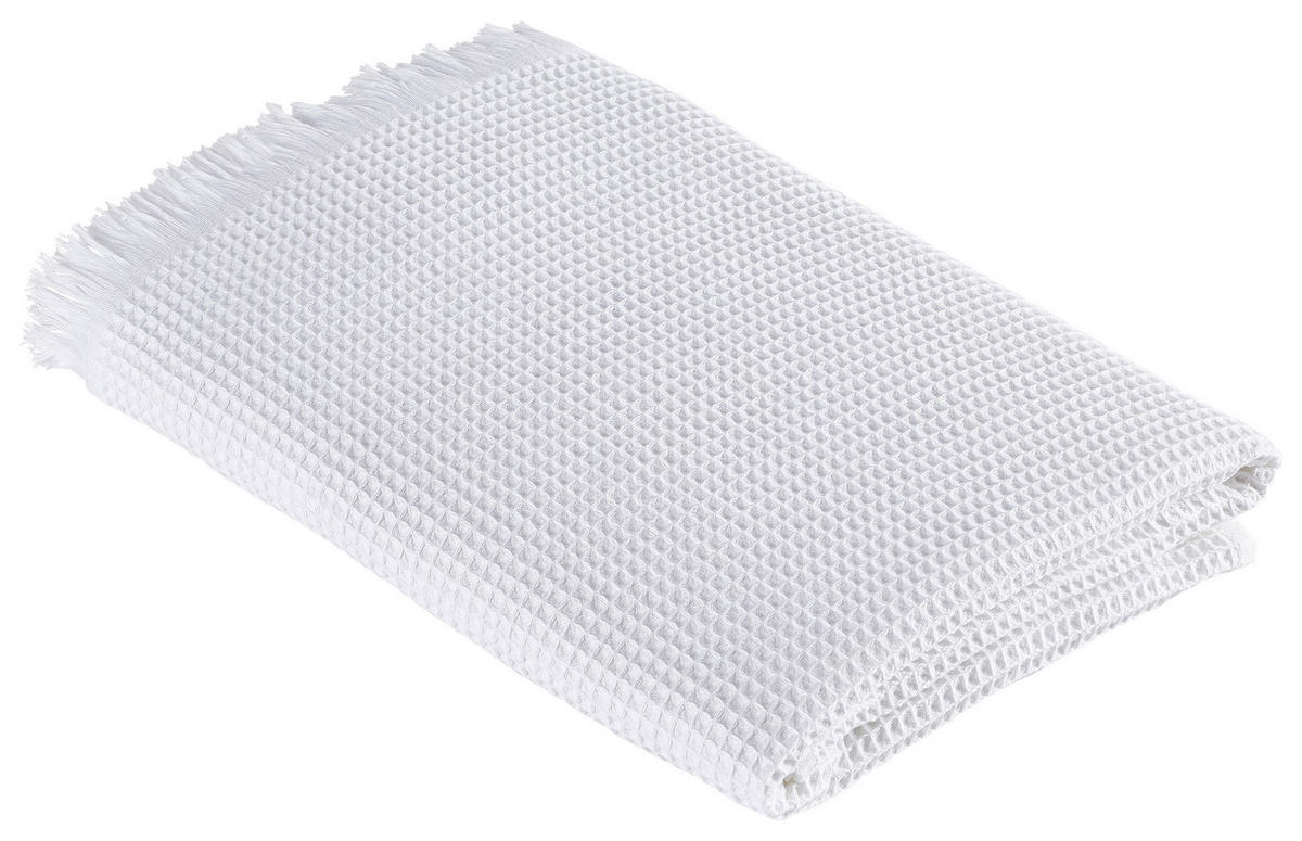 DUSCHTUCH 70/140 cm  - Hellgrau/Weiß, Basics, Textil (70/140cm) - Bio:Vio