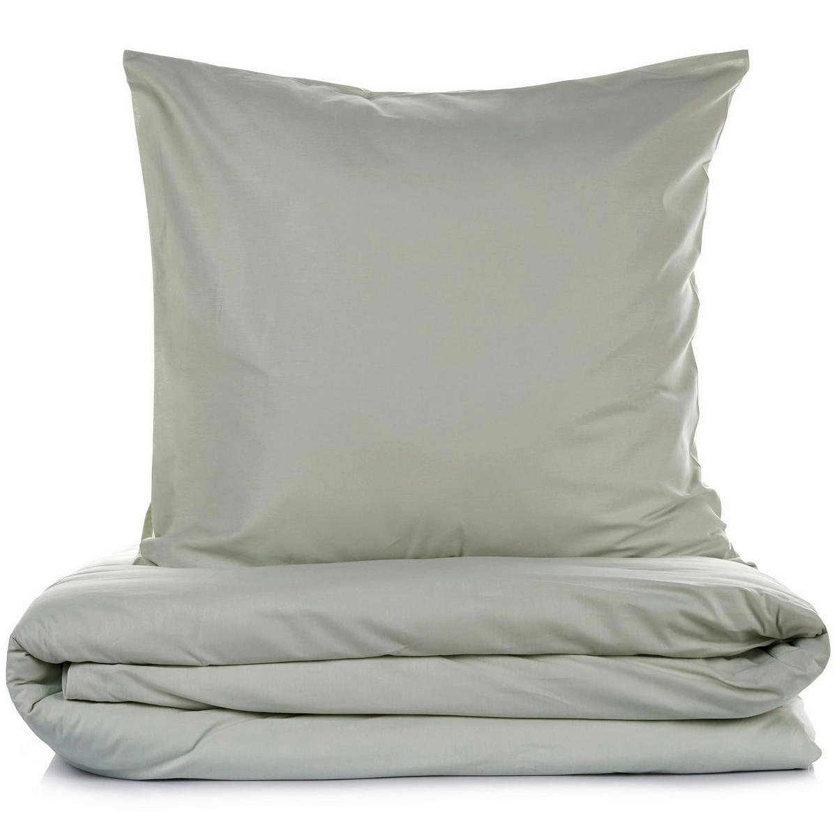 BETTWÄSCHE 155/220 cm  - Salbeigrün, Basics, Textil (155/220cm)