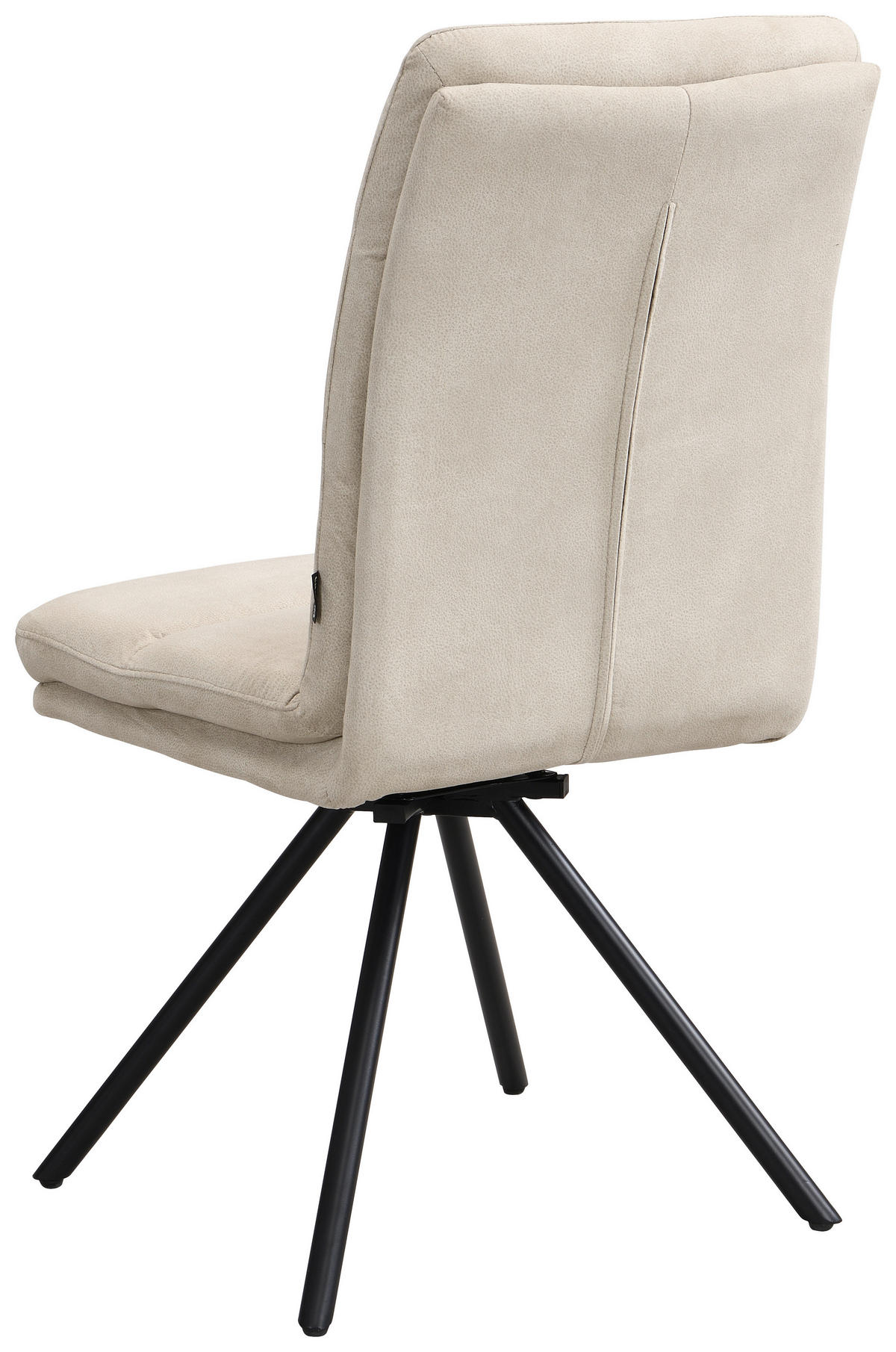 STUHL - Beige/Schwarz, Design, Textil/Metall (46/92,5/65cm) - Cantus
