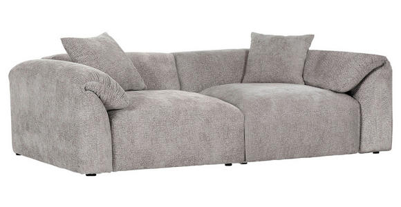 BIGSOFA Flachgewebe Braun  - Schwarz/Braun, MODERN, Kunststoff/Textil (228/66/111cm) - Carryhome