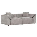 BIGSOFA in Flachgewebe Braun  - Schwarz/Braun, MODERN, Kunststoff/Textil (228/66/111cm) - Carryhome