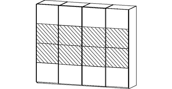 SCHWEBETÜRENSCHRANK  in Weiß  - Chromfarben/Weiß, Design, Holzwerkstoff/Metall (271/223/68cm) - Novel