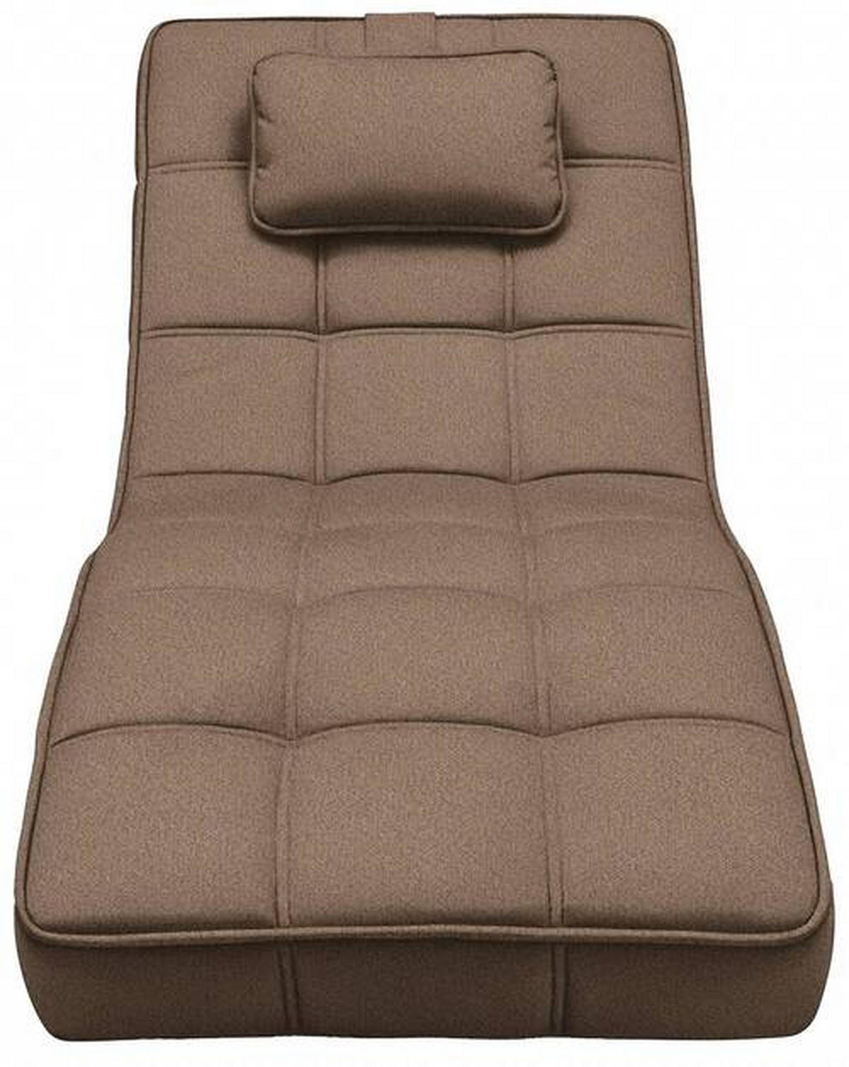 RELAXLIEGE in Webstoff Braun  - Schwarz/Braun, Design, Textil/Metall (74/86/162cm) - Hom`in