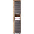 HOCHSCHRANK 36/184/31 cm - Dunkelbraun/Silberfarben, Design, Holzwerkstoff/Kunststoff (36/184/31cm) - Xora HOCHSCHRANK 36/184/31 cm - Dunkelbraun/Silberfarben, Design, Holzwerkstoff/Kunststoff (36/184/31cm) - Xora