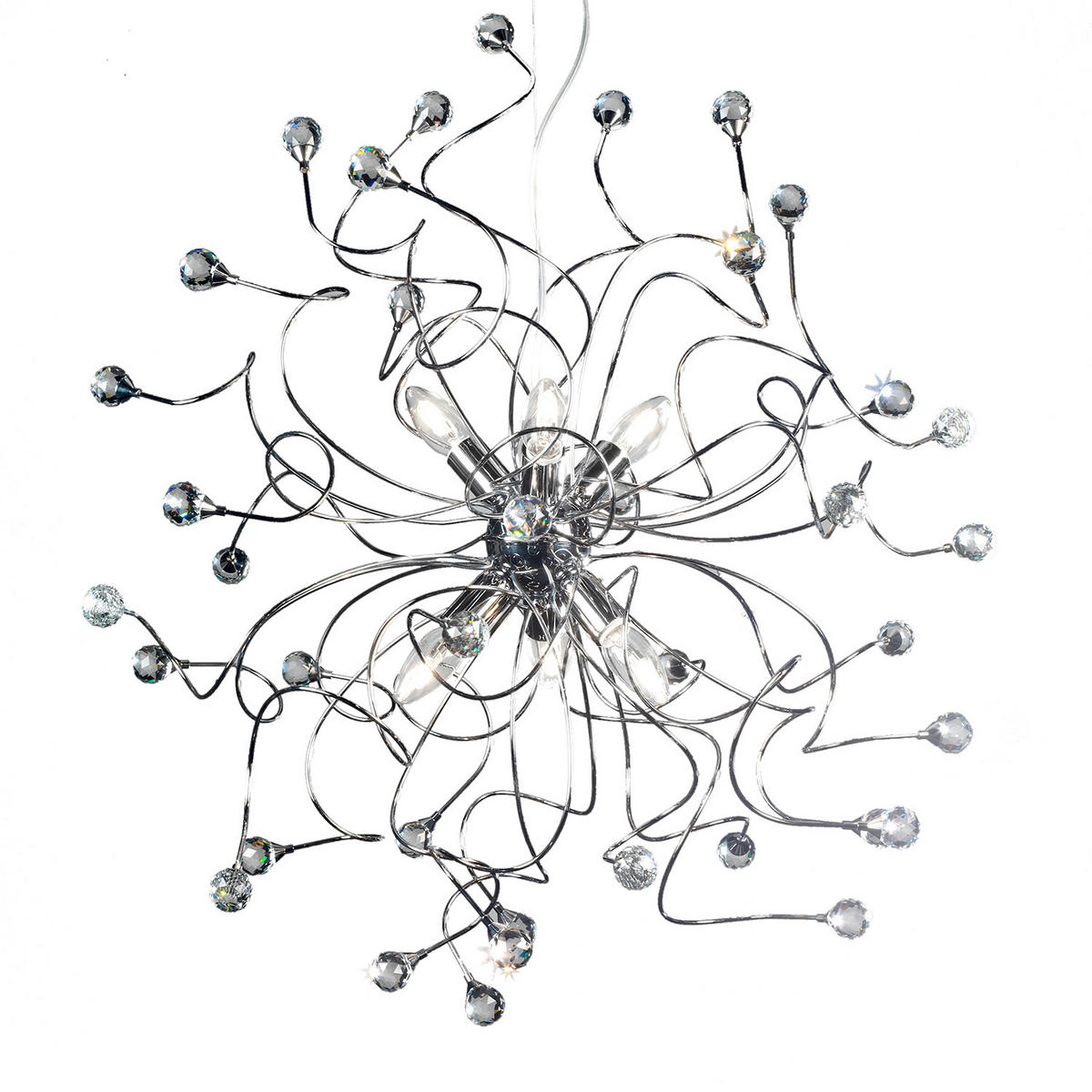 LUSTER, 60/60/150 cm  - chrómová, Konventionell, kov (60/60/150cm)