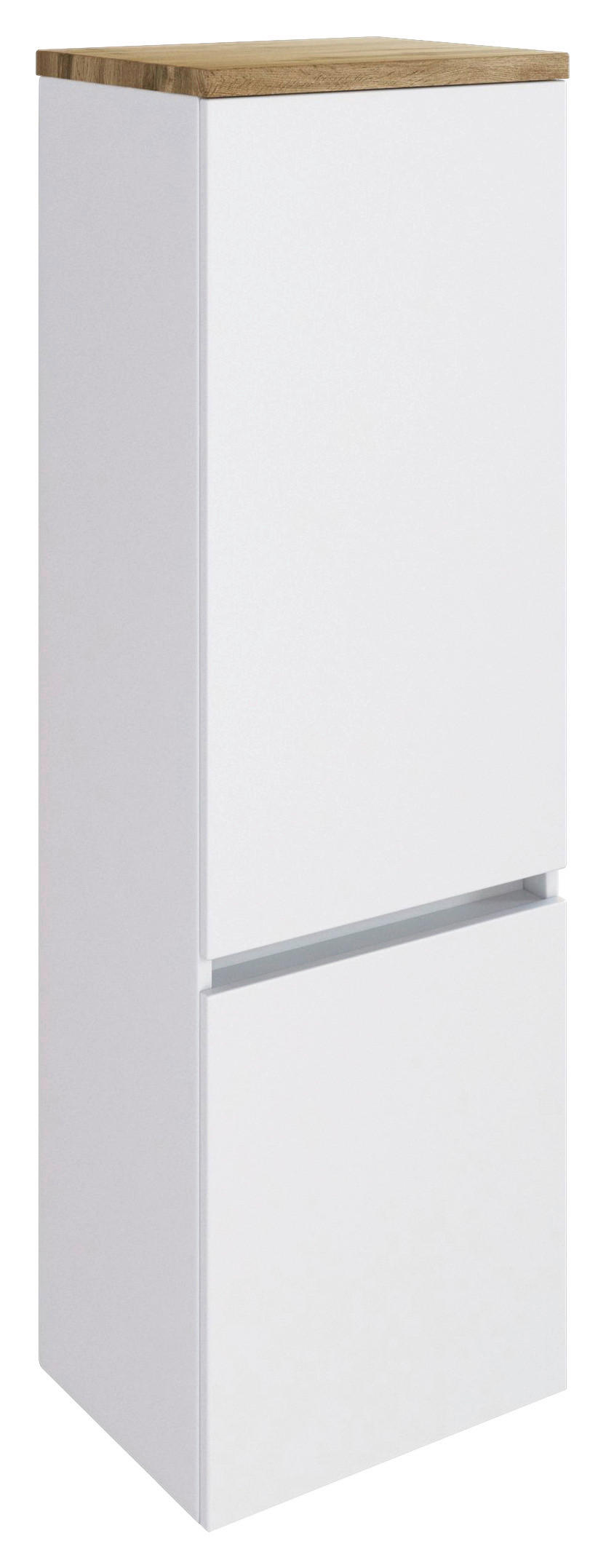 MIDISCHRANK 40/130/35 cm  - Eichefarben/Silberfarben, Basics, Holzwerkstoff/Kunststoff (40/130/35cm) - Held