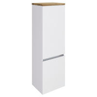 STREDNE VYSOKÁ SKRINKA, biela, farba duba, 40/130/35 cm - biela/farba duba, Basics, kompozitné drevo/plast (40/130/35cm) - Held