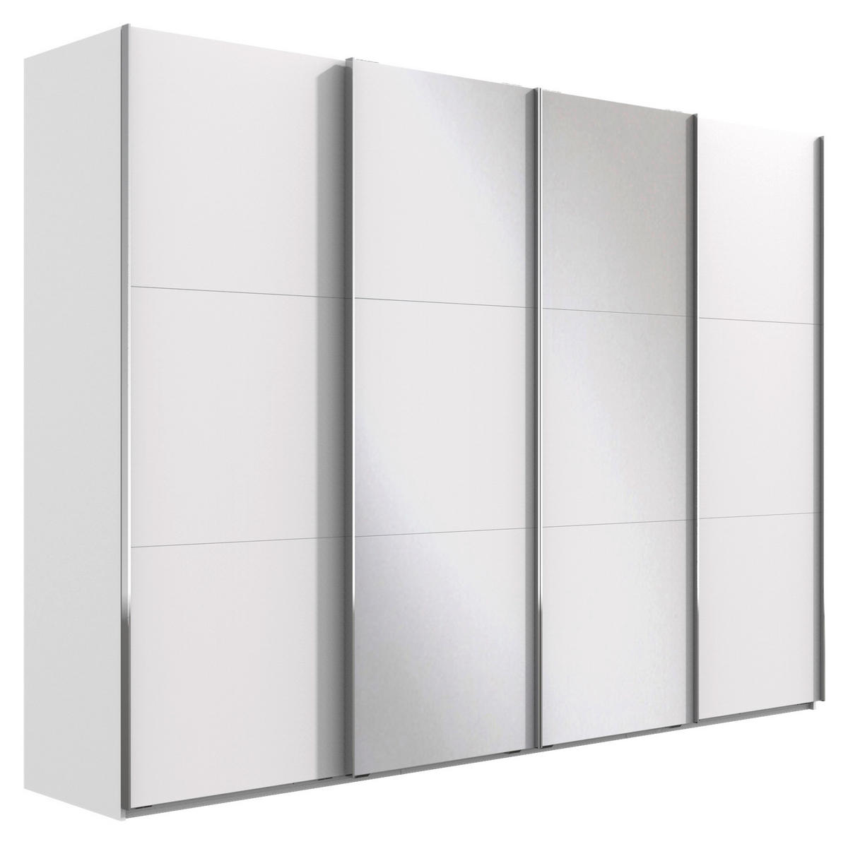 SKRIŇA S POS. DVER. – HOR.VED, biela, 350/216/65 cm - biela/chrómová, Basics, kov/kompozitné drevo (350/216/65cm) - MID.YOU