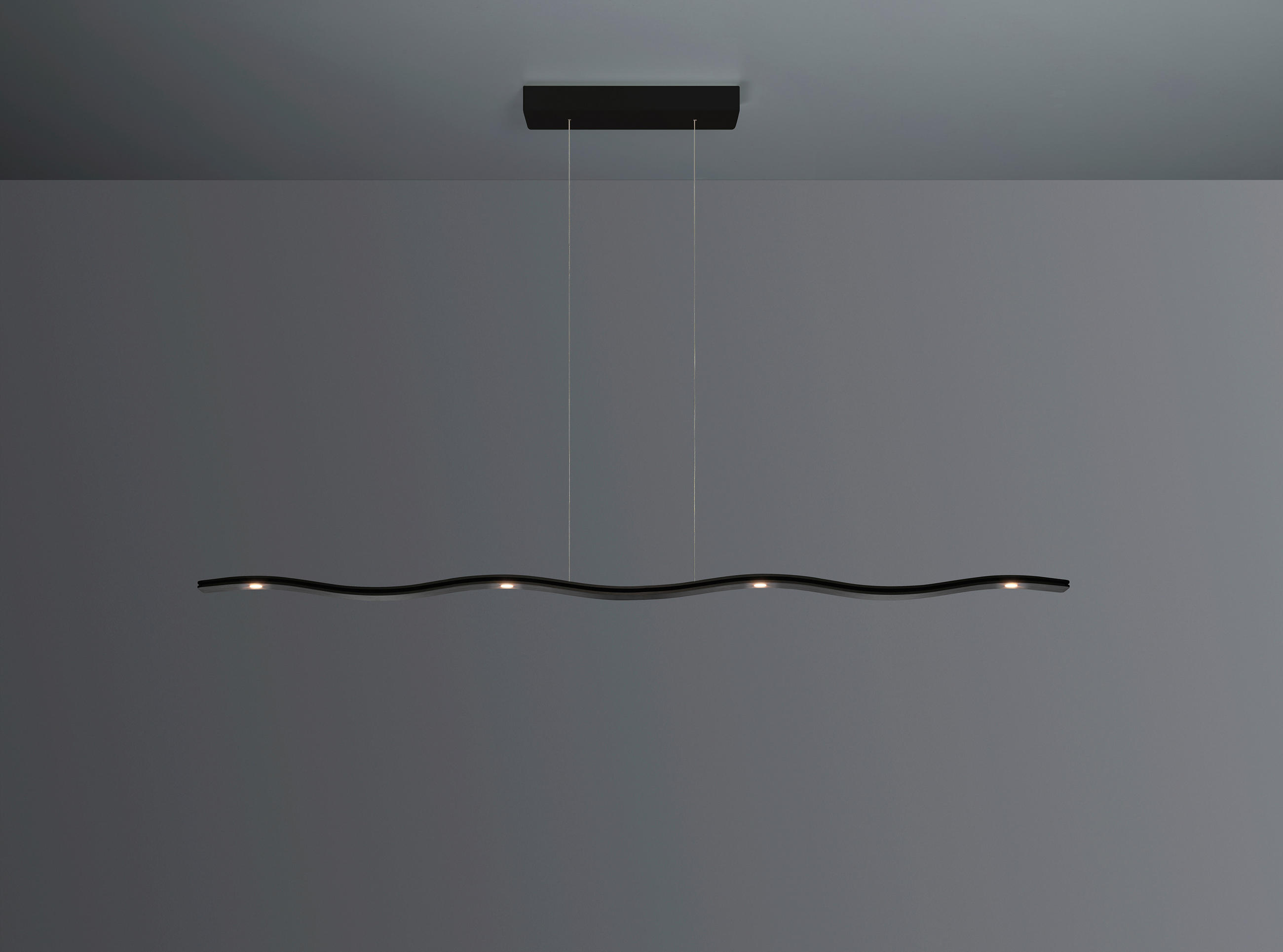 LED-HÄNGELEUCHTE 140/8/165 cm  - Dunkelblau, Design, Metall (140/8/165cm) - Escale