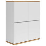 HIGHBOARD  in 100/121/42 cm  - Schwarz/Eiche Artisan, MODERN, Holzwerkstoff (100/121/42cm) - Xora