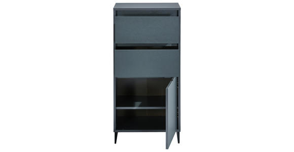KOMMODE  in 50/103/38 cm  - Anthrazit/Schwarz, KONVENTIONELL, Holzwerkstoff/Metall (50/103/38cm) - Carryhome