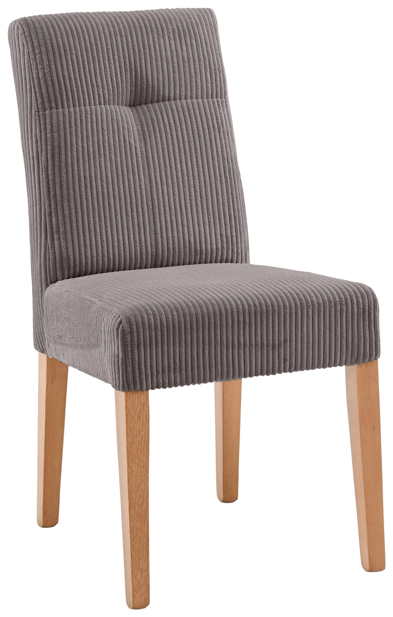 STUHL Cord Braun, Buchefarben Buche massiv  - Buchefarben/Braun, KONVENTIONELL, Holz/Textil (47,5/91,5/63cm) - home24