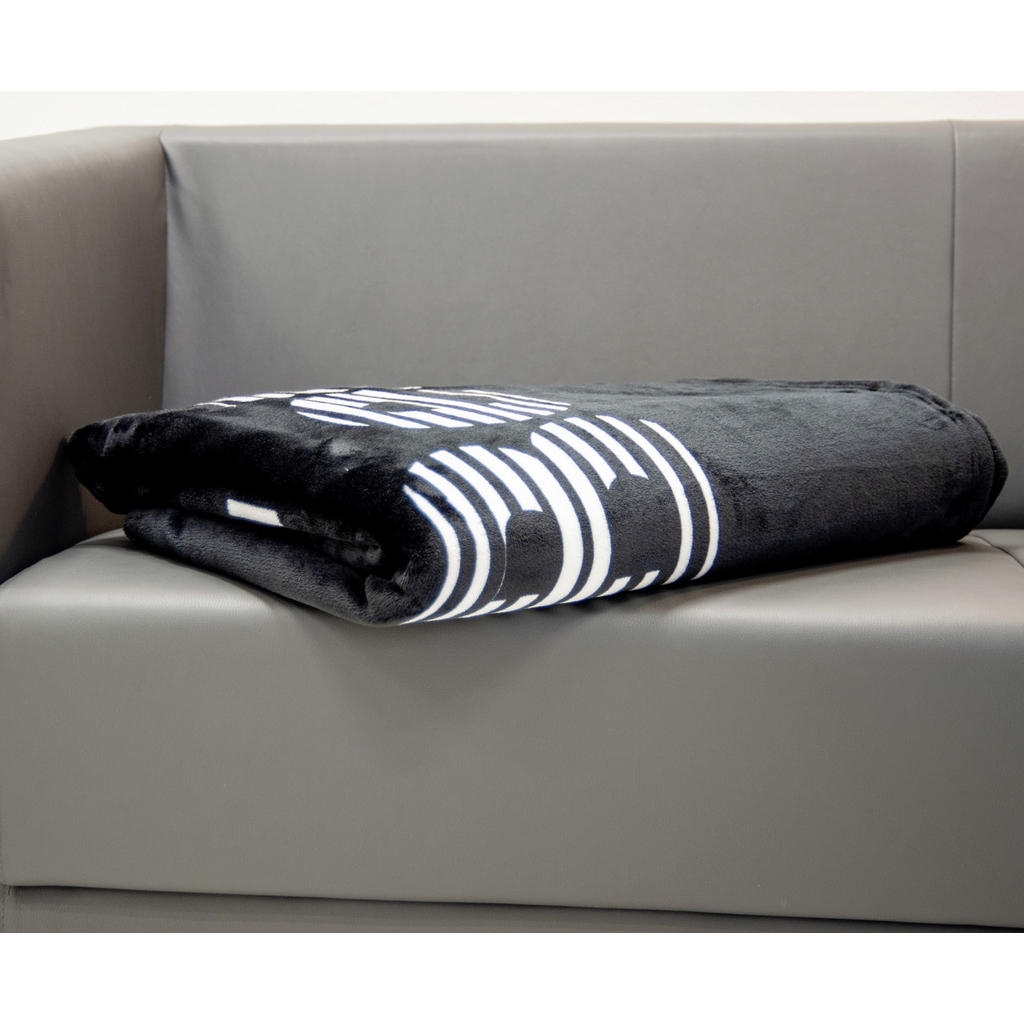 Thumbnail - Bench Wohndecke, Schwarz, Weiß, Textil, Schriftzug, 150x200 cm, Oeko-Tex® Made IN Green, Wohntextilien, Decken, Kuscheld...