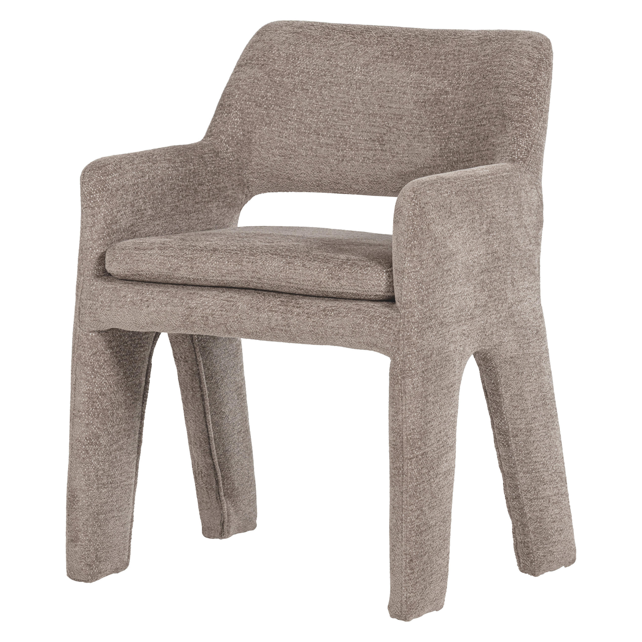 ARMLEHNSTUHL   Chenille  Taupe  - Taupe, MODERN, Textil (57/78/56cm) - Livetastic