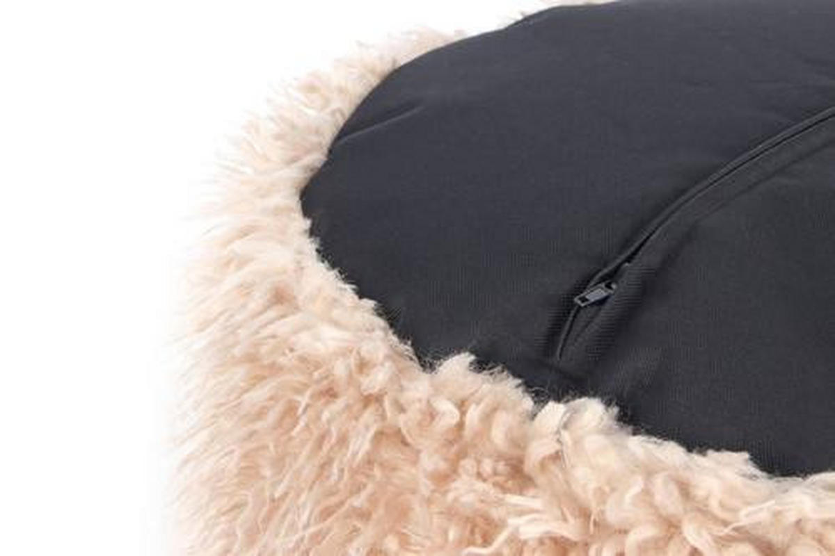 TABURETKA „PUFF“, 45/38/45 cm - béžová, Basics, plast (45/38/45cm) - Livetastic