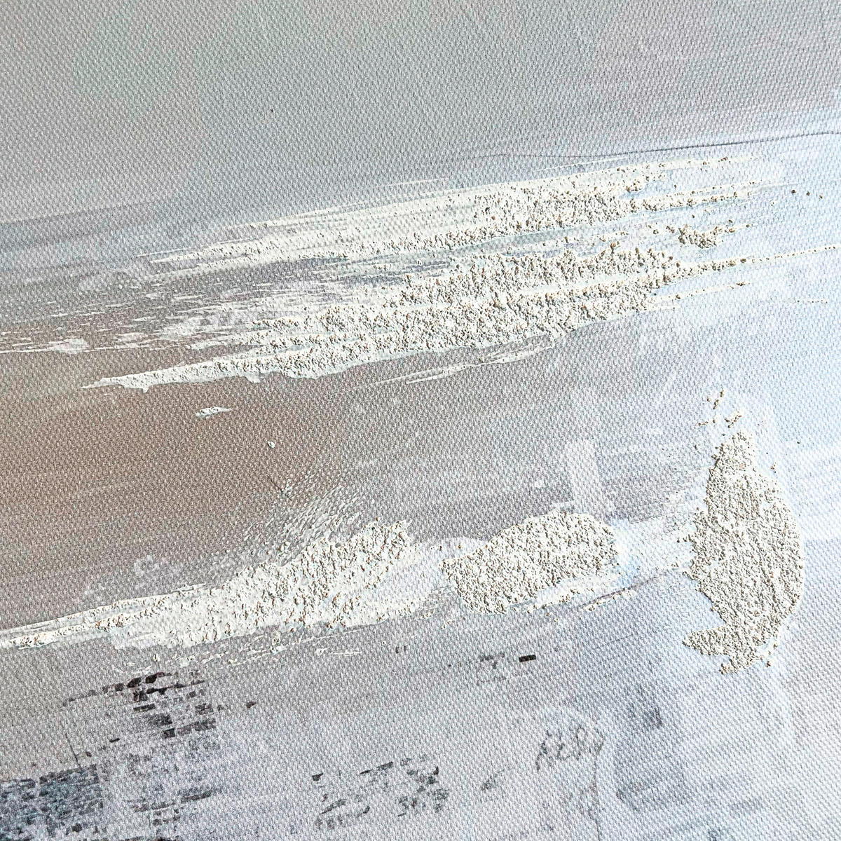 OBRAZ NA PLÁTNE, abstraktné, 70/100 cm  - sivá/biela, Design, kompozitné drevo/textil (70/100cm) - Monee