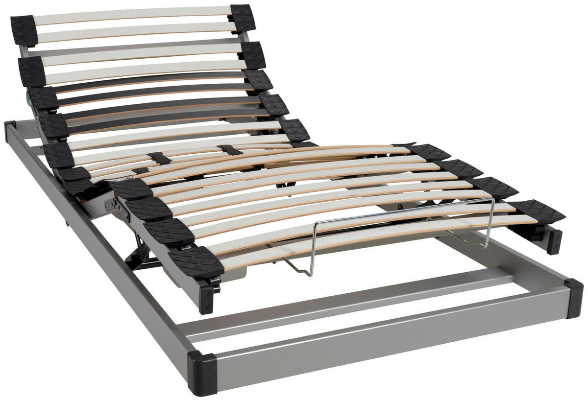 LATTENROST 120/200 cm  - Weiss/Alufarben, Basics, Holz (120/200cm) - Silence by Bico