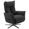 FERNSEHSESSEL  mit Relaxfunktion Chenille Anthrazit  - Anthrazit/Schwarz, Design, Textil/Metall (74/115/85cm) - Schöner Wohnen