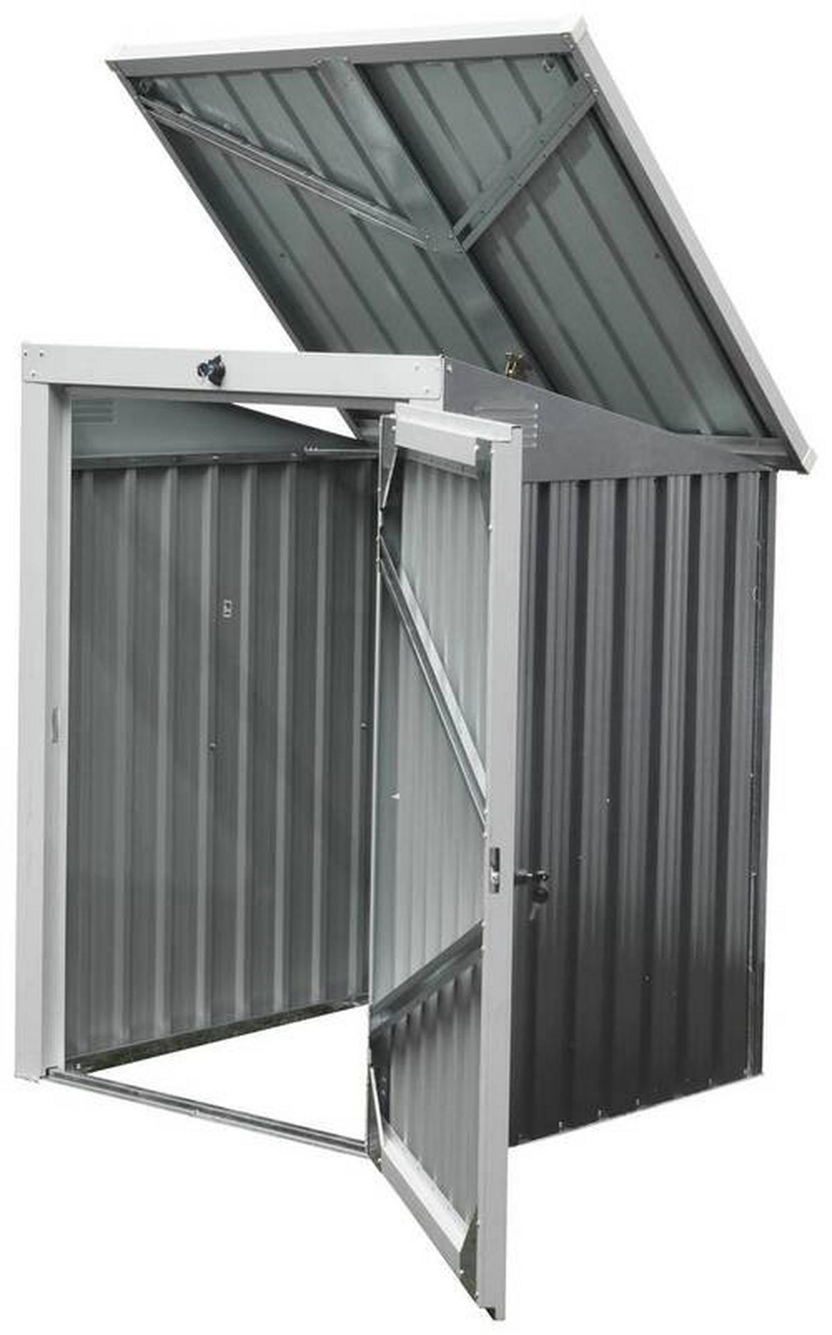 BOX NA ODPADKOVÉ KOŠE   - antracitová, Basics, kov (104/134/101cm)