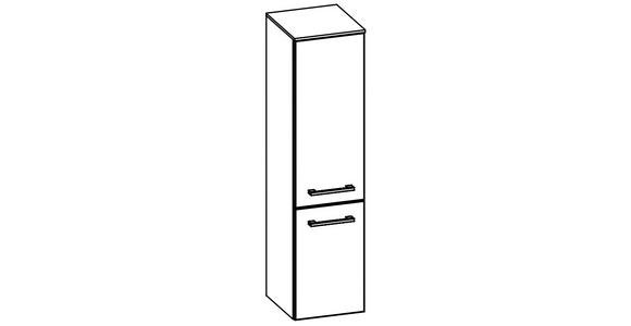 MIDISCHRANK 30/121/33 cm  - Kaschmir/Eiche Artisan, Basics, Glas/Holz (30/121/33cm) - Dieter Knoll
