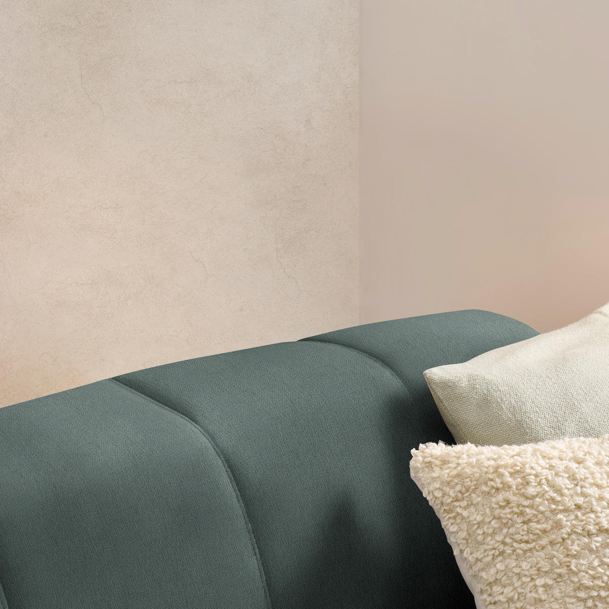 ECKSOFA in Chenille Waldgrün  - Waldgrün/Schwarz, Design, Textil/Metall (167/311cm) - Xora