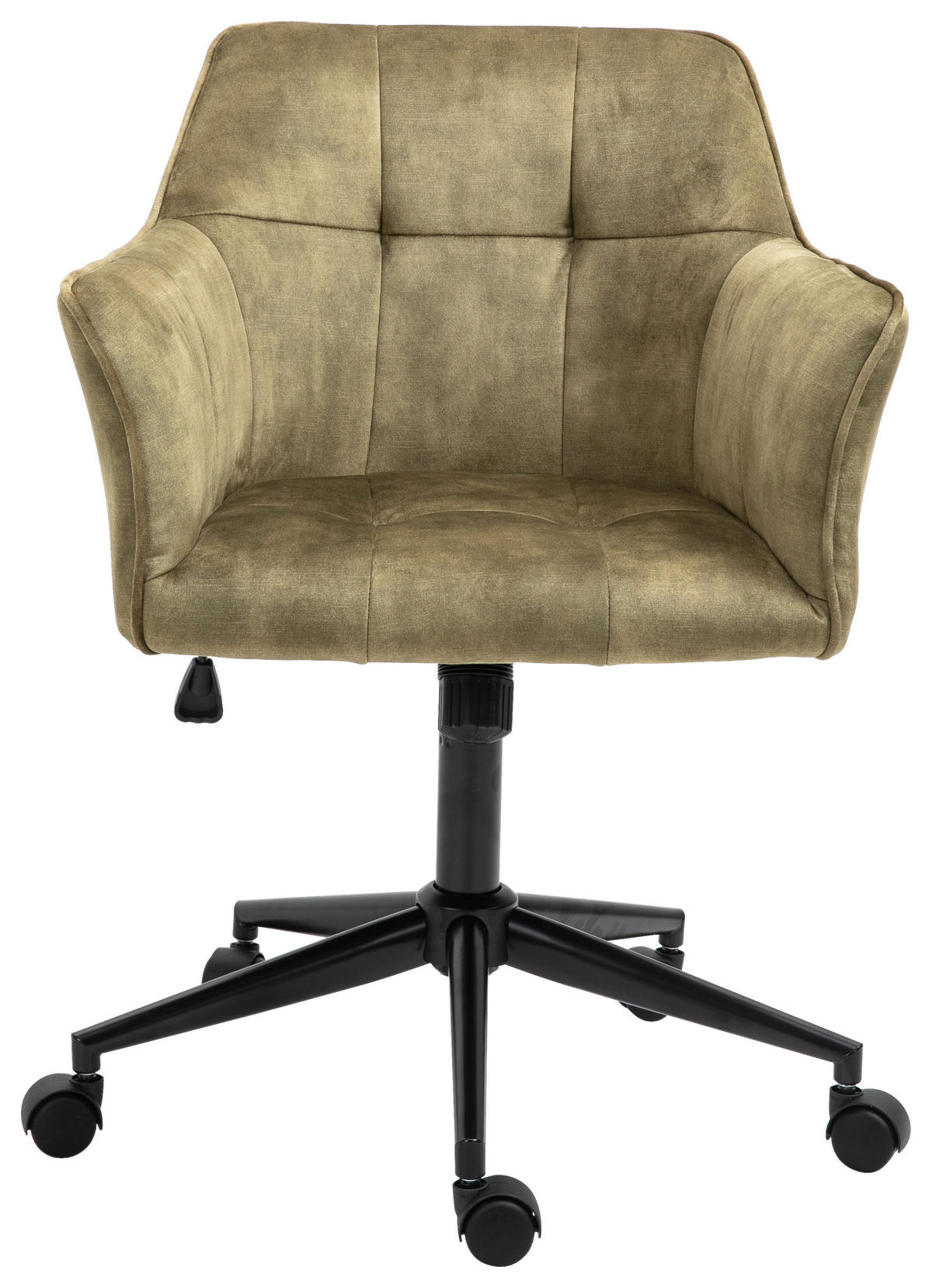 DREHSTUHL  in Samt Olivgrün  - Schwarz/Olivgrün, MODERN, Kunststoff/Textil (60/90/61cm) - MID.YOU