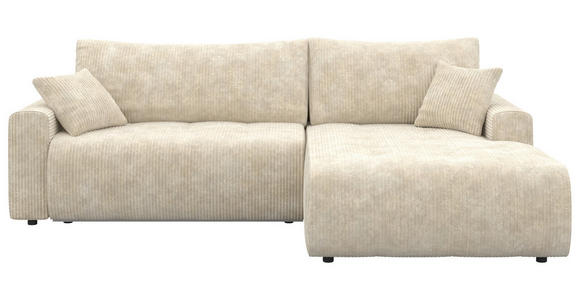 ECKSOFA in Webstoff Naturfarben  - Schwarz/Naturfarben, KONVENTIONELL, Kunststoff/Textil (270/192cm) - Carryhome