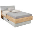 BETT 120/200 cm  in Grau, Eichefarben  - Eichefarben/Grau, MODERN, Holzwerkstoff (120/200cm) - Xora