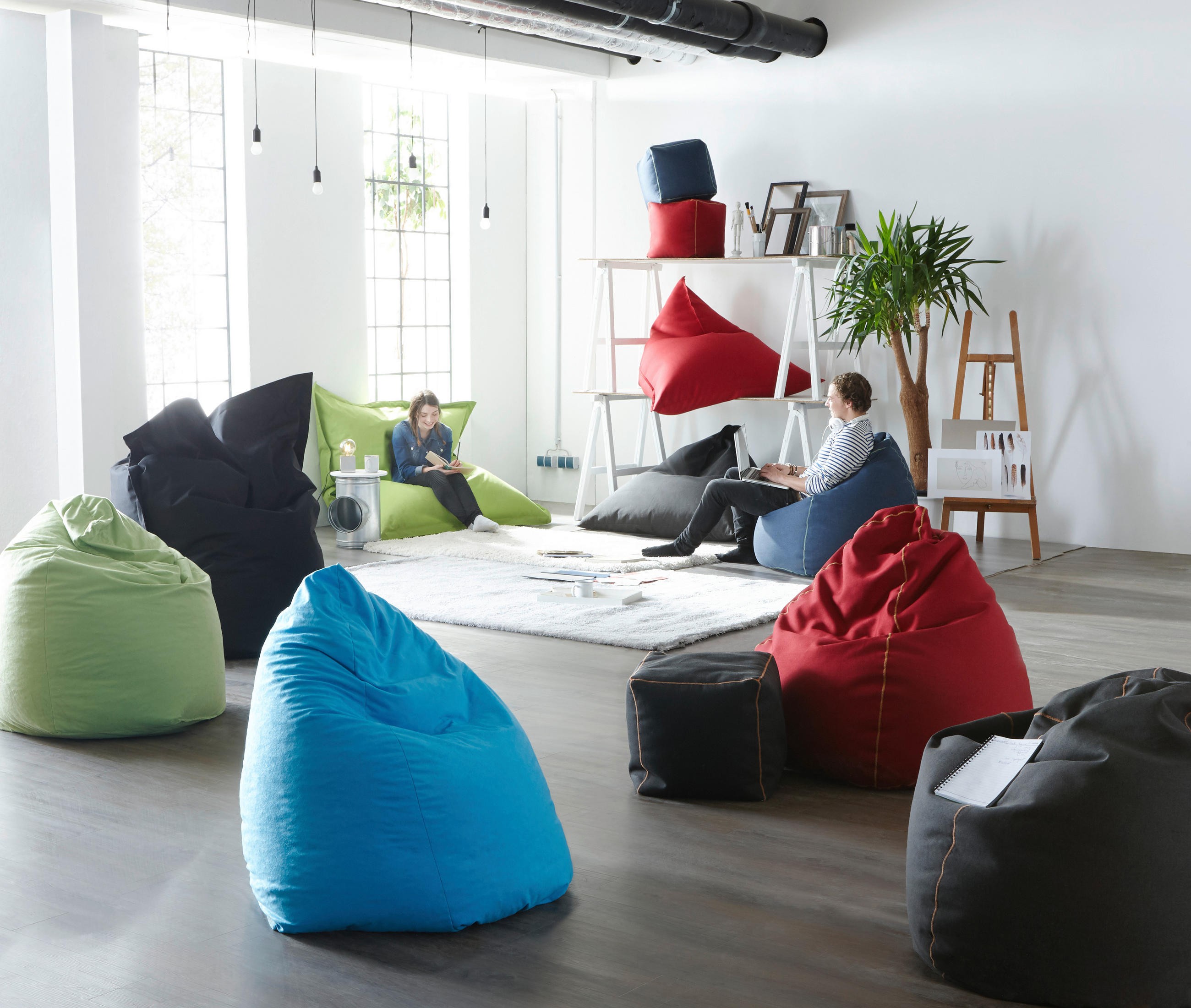 SITZSACK 380 l  - Grün, Design, Textil (140/180/14cm) - Boxxx