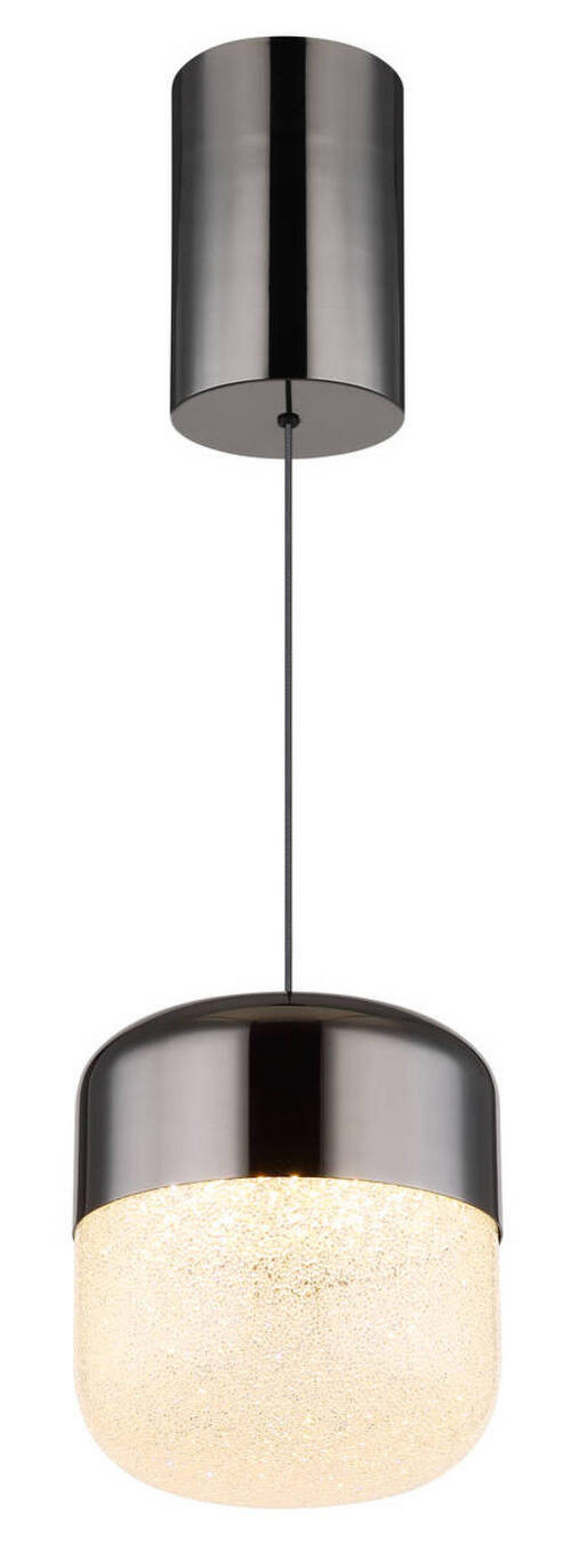 VISEČA LED-SVETILKA   //3000 K/230 V/ - barve grafita/prozorno, Design, kovina/steklo (15/200cm) - Globo