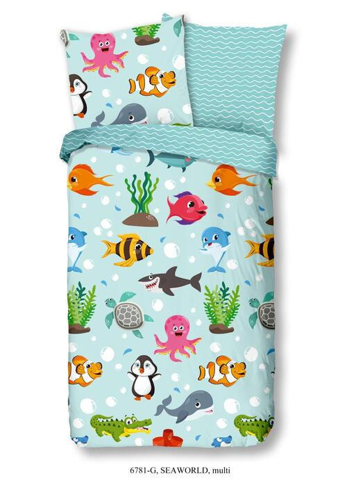 KINDERBETTWÄSCHE Renforcé 135/200 cm  - Türkis, Textil (135/200cm)