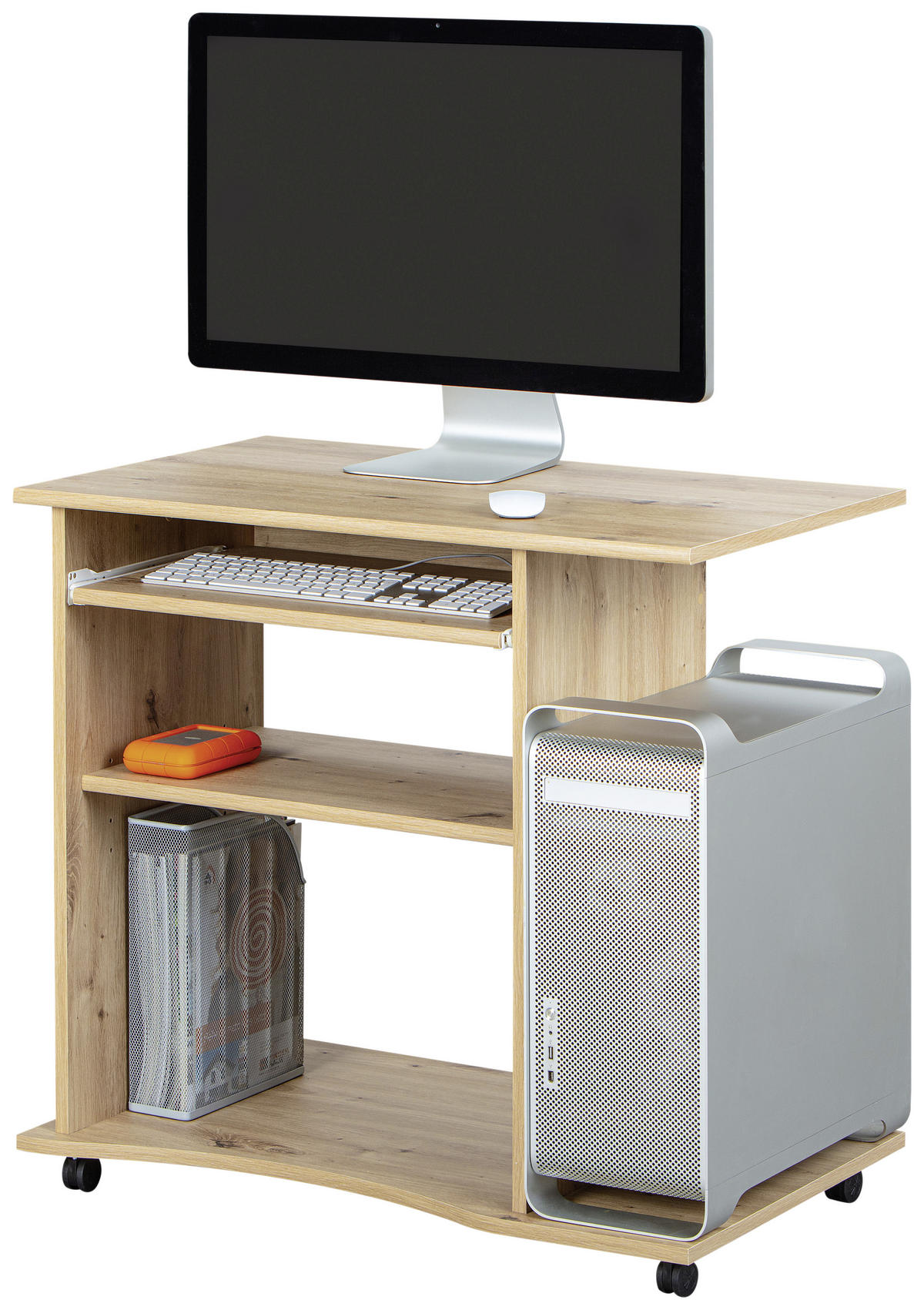 PC STŮL, barvy dubu, 80/50/75 cm - barvy dubu, Konvenční, kompozitní dřevo/plast (80/50/75cm) - MID.YOU