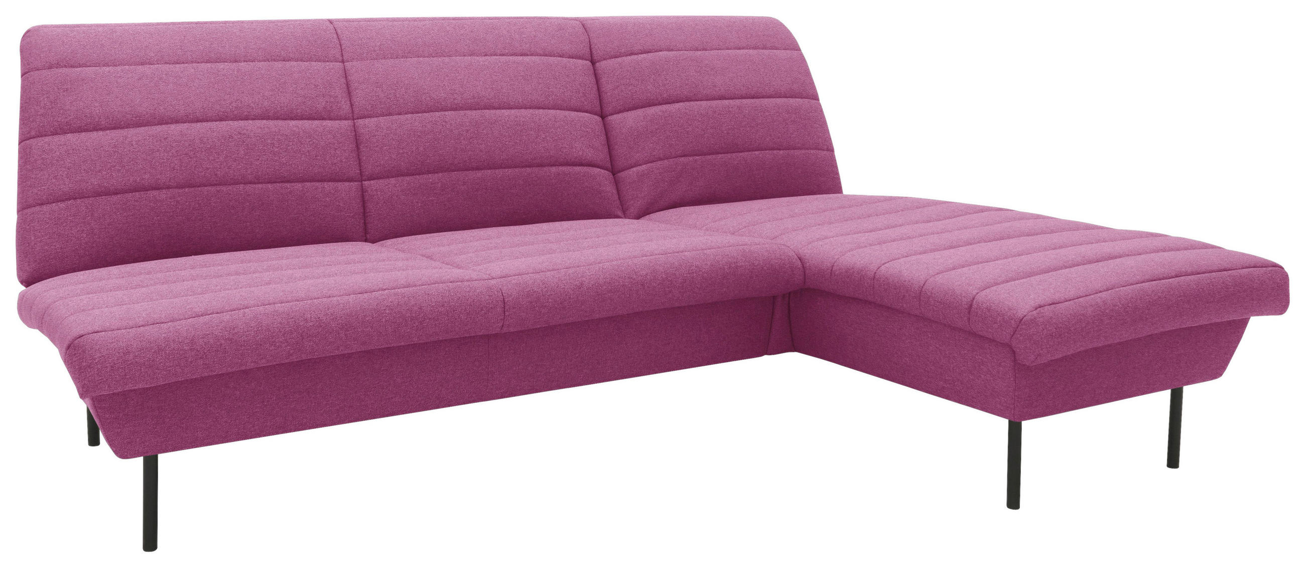 ECKSOFA Looks IX Rosa  - Schwarz/Rosa, Design, Textil/Metall (214/168cm) - LOOKS by W.Joop