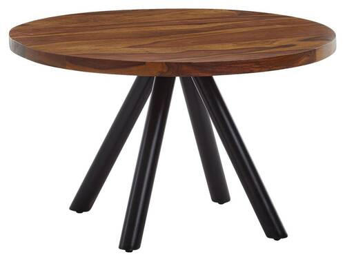 KONFERENČNÍ STOLEK, barvy sheesham, dřevo, 60/60/35 cm - černá/barvy sheesham, Moderní, kov/dřevo (60/60/35cm) - MID.YOU