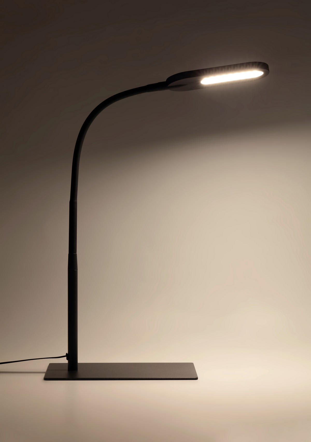 STOLNÍ LED LAMPA, dotykový stmívač, 37,5/15/43,5 cm - černá, Basics, kov/plast (37,5/15/43,5cm) - Novel