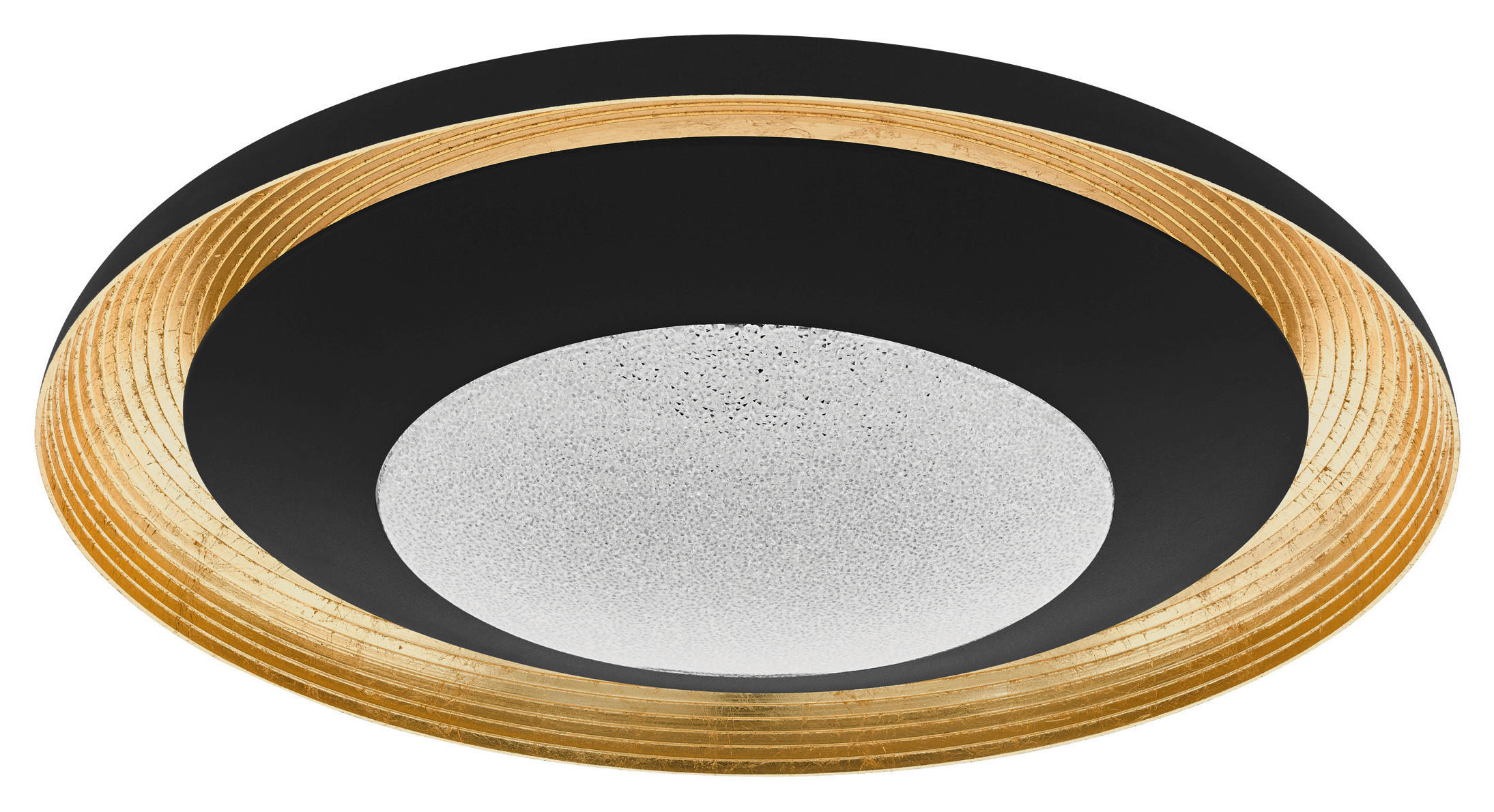 LED-DECKENLEUCHTE 49,5/9 cm   - Transparent/Goldfarben, Design, Kunststoff/Metall (49,5/9cm) - Eglo