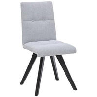 STUHL Mikrofaser Grau, Schwarz Buche massiv  - Schwarz/Grau, LIFESTYLE, Holz/Textil (45/90,5/61cm) - Boxxx