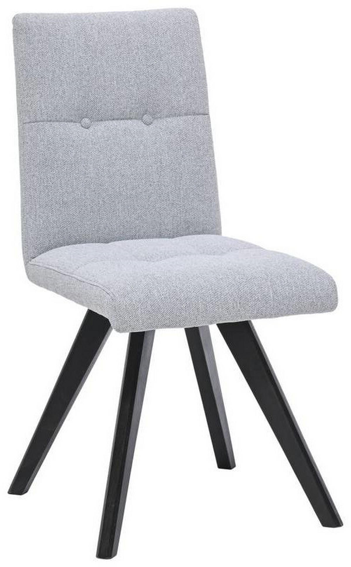 STUHL Mikrofaser Grau, Schwarz Buche massiv  - Schwarz/Grau, LIFESTYLE, Holz/Textil (45/90,5/61cm) - Boxxx