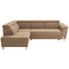 ECKSOFA in Bouclé Beige  200/265 cm  - Beige/Naturfarben, KONVENTIONELL, Holz/Textil (200/265cm) - Stylife