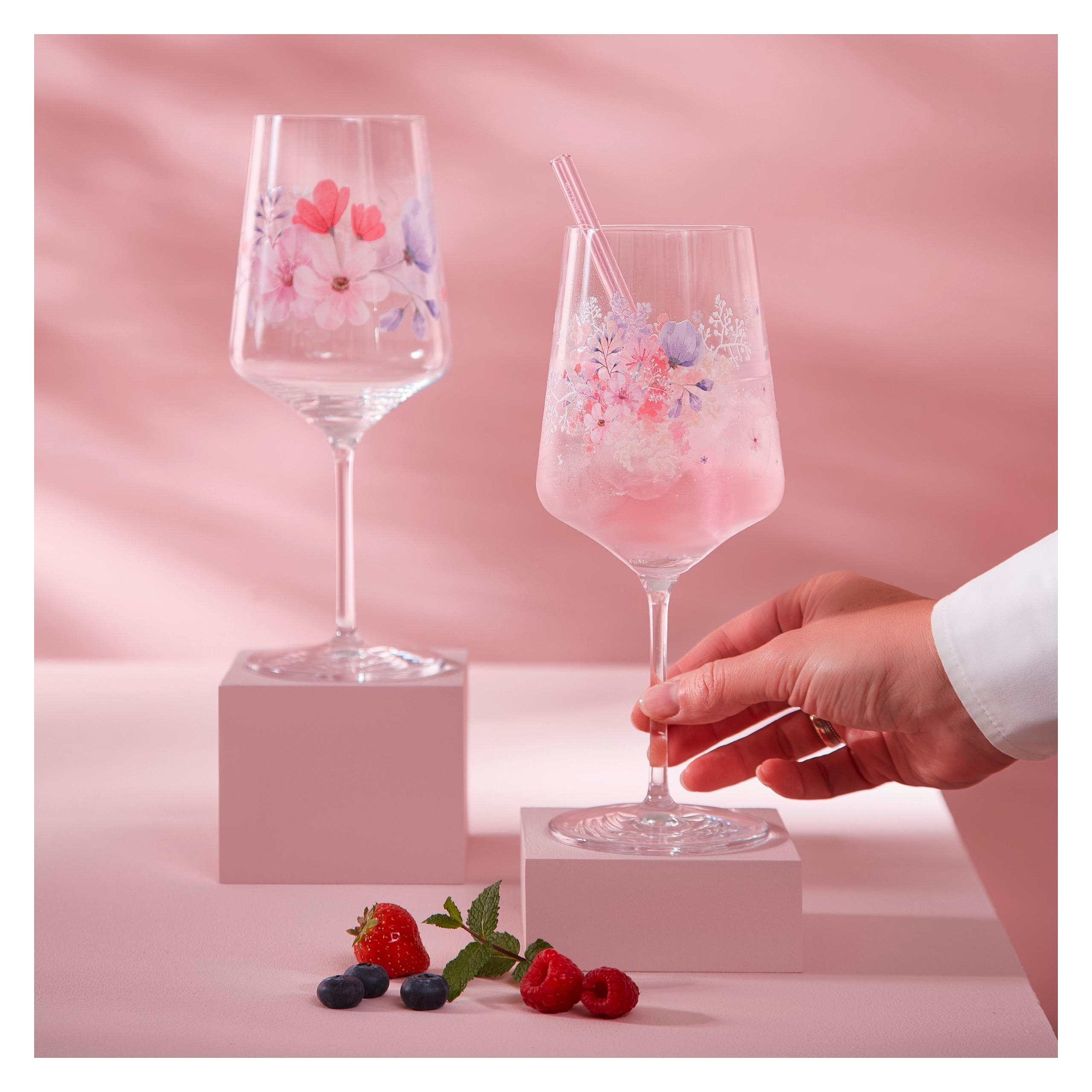 SPRITZERGLAS 550 ml 2-teilig  - Lila/Rosa, LIFESTYLE, Glas (9,5/22,5/9,5cm) - Ritzenhoff