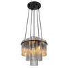 HÄNGELEUCHTE 40/120 cm  - Schwarz/Grau, Basics, Glas/Kunststoff (40/120cm) - Globo