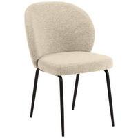 STUHL  in Bouclé  - Beige/Creme, Modern, Textil/Metall (52/85/57,5cm) - MID.YOU